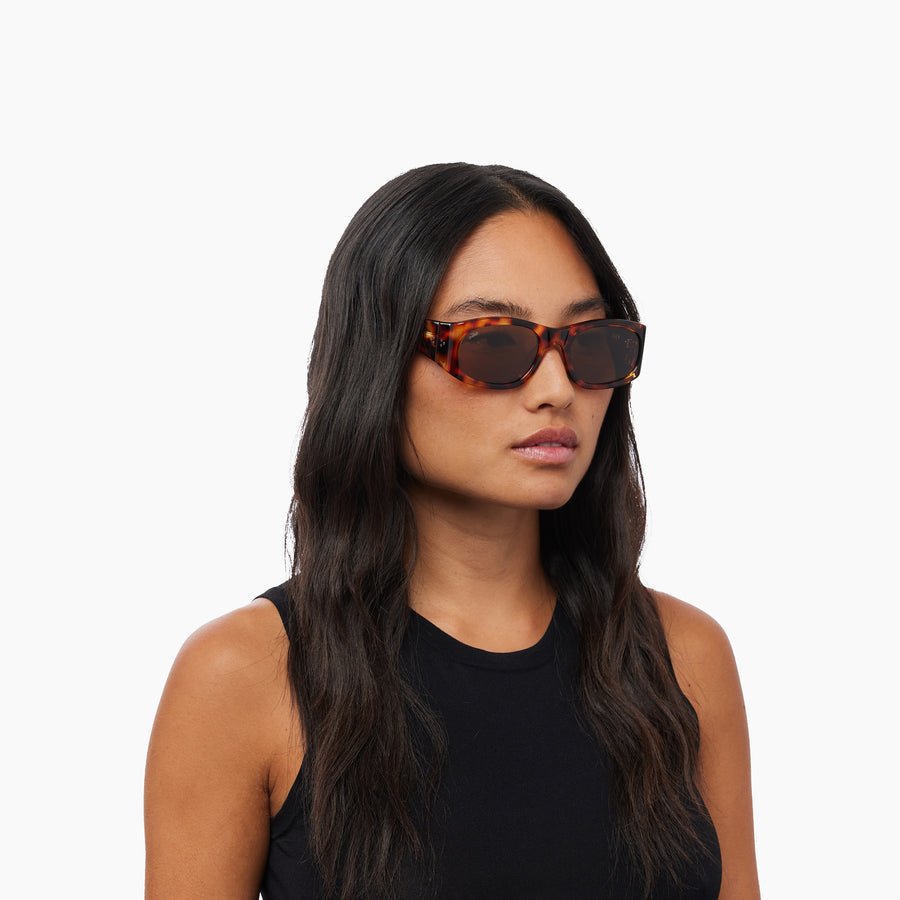 Eazy / Red Havana Acetate & Brown Lens - Shade Files