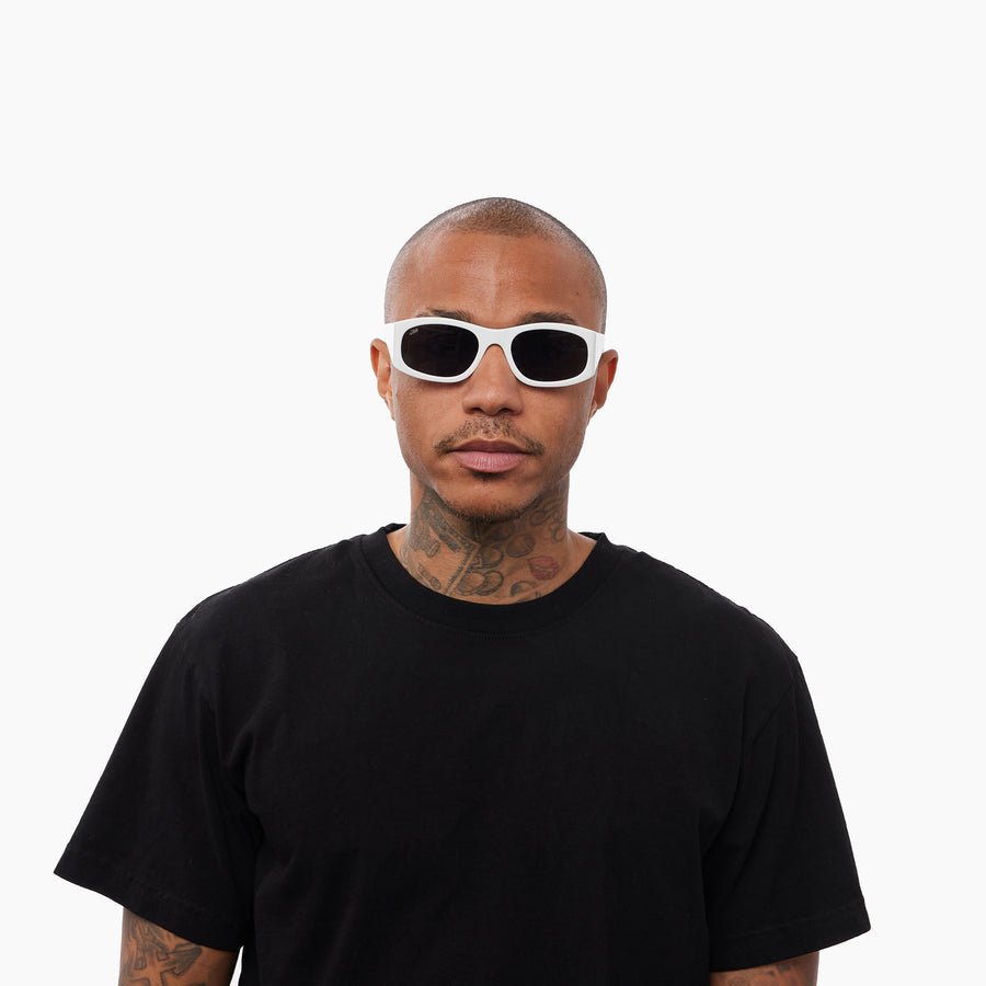 Eazy / White Acetate & Black Lens - Shade Files