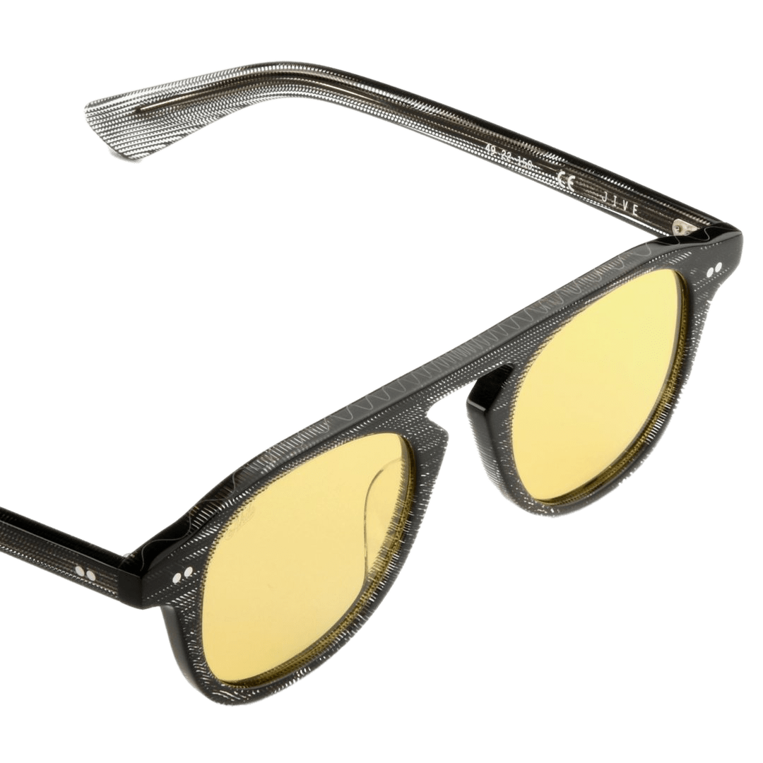 Jive / Grey Moiré Acetate & Yellow Lens - Shade Files