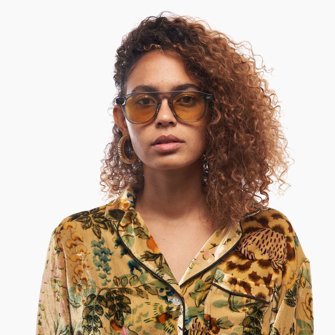 Jive / Grey Moiré Acetate & Yellow Lens - Shade Files