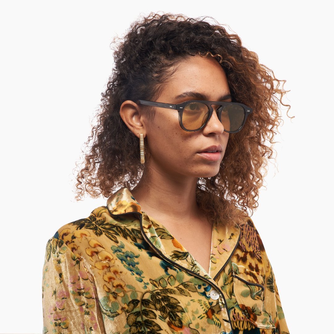Jive / Grey Moiré Acetate & Yellow Lens - Shade Files