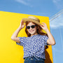 Junior Kids Sunglasses / 3 - 10 Years / Style C / Navy Blue - Shade Files