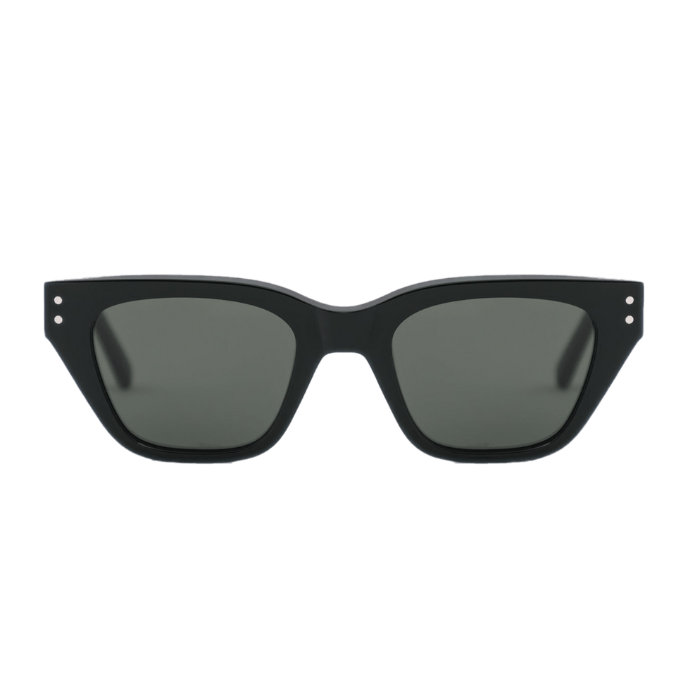 Memphis / Black Acetate & Green Solid Lens Memphis / Black Acetate & Green Solid Lens