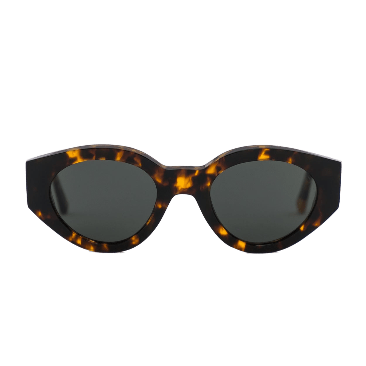 Polly / Havana Acetate & Green Solid Lens - Shade Files