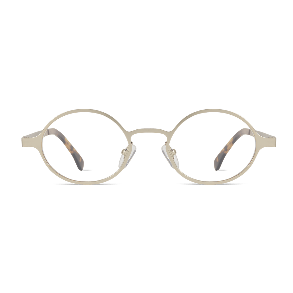 Quin Optical / White Gold Metal & Blue-Light Lens Quin Optical / White Gold Metal & Blue-Light Lens
