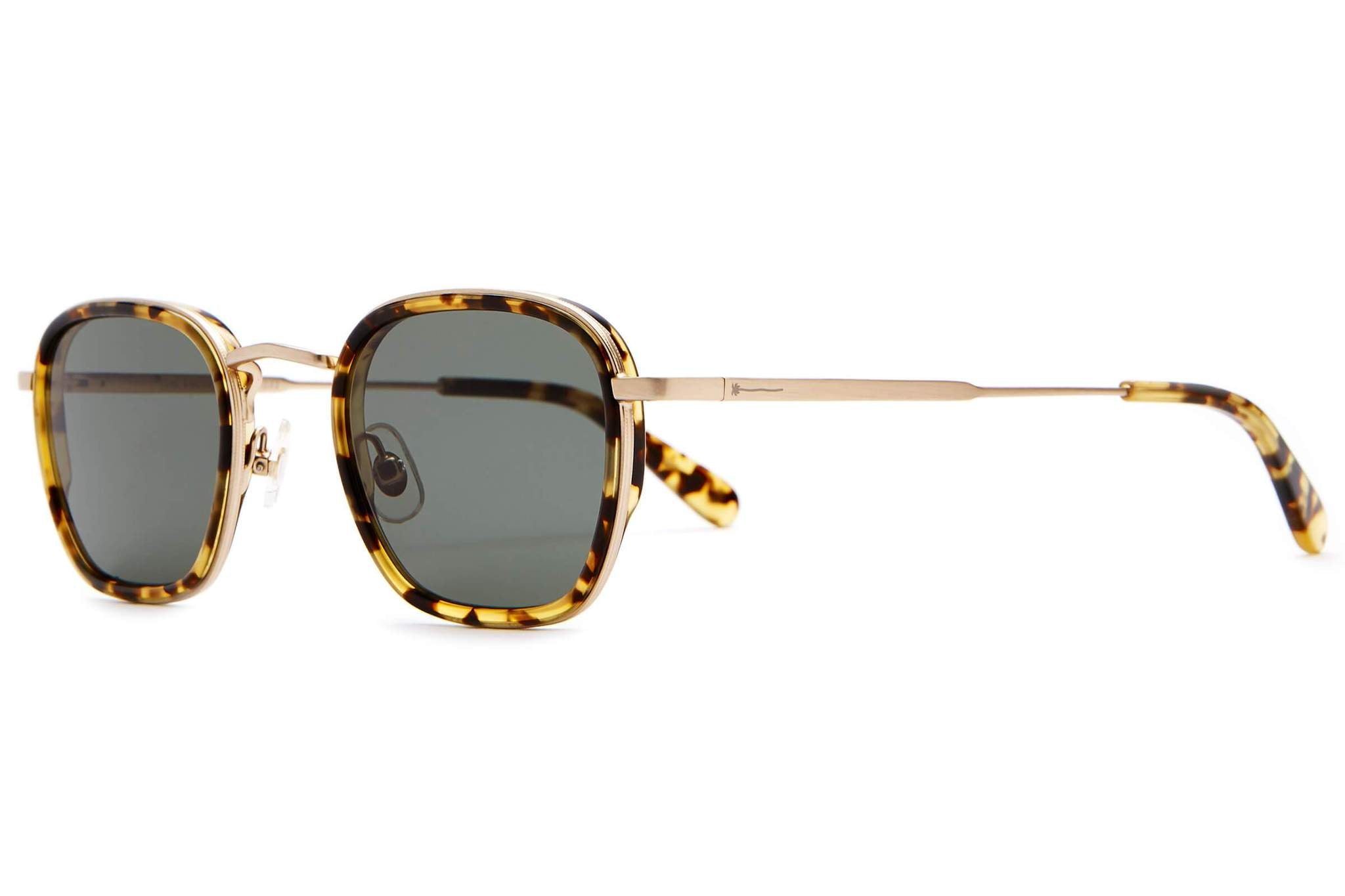 The Groove Pilot / Brushed Gold & Tokyo Tortoise Bio & Vintage Green Lens - Shade Files