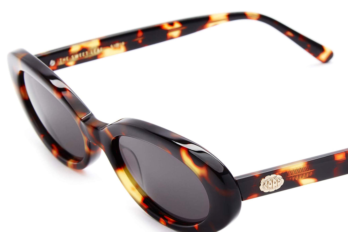 サステナブル*CRAP EYEWEAR**The Sweet Leaf**Dark Tortoise Bio Crap Eyewear The Sweet Leaf - Tortoise Oval Sunglasses - Lulus