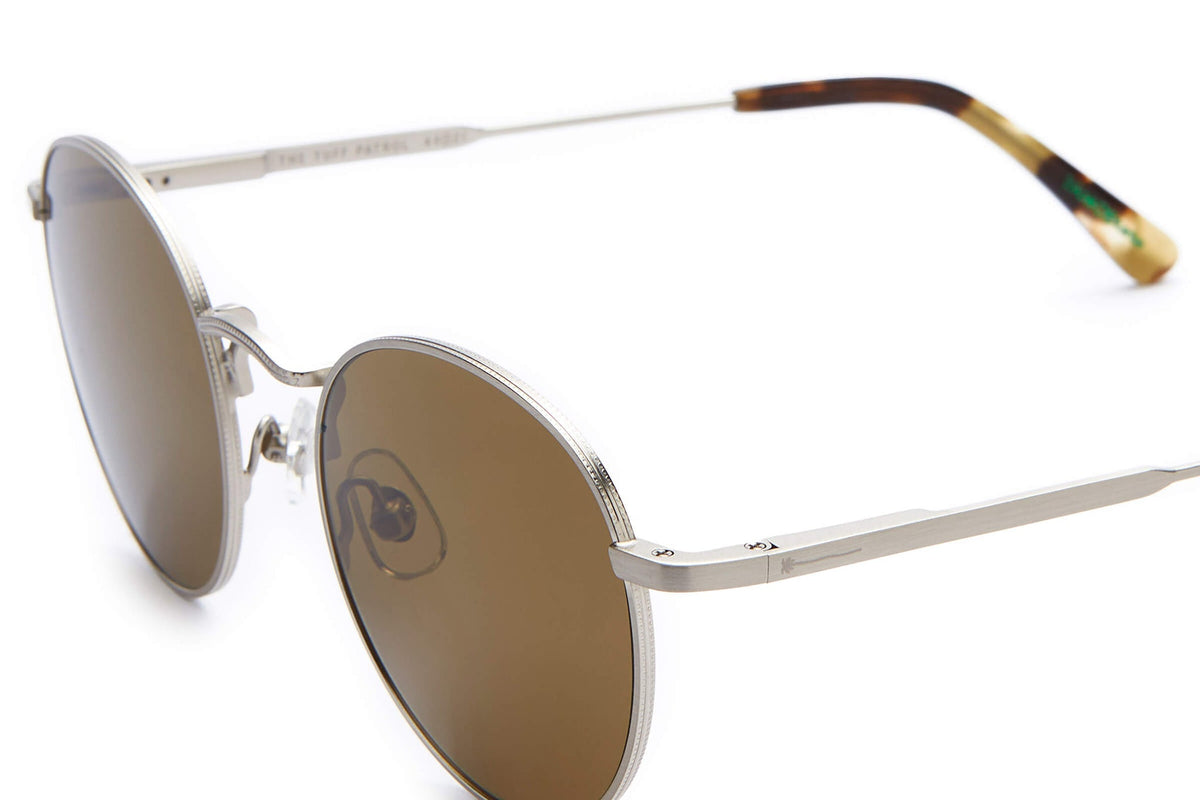 サステナブル★CRAP EYEWEAR★The Tuff Patrol★Brushed Silve Crap Eyewear | The Tuff Patrol | Matte Silver & Jaguar