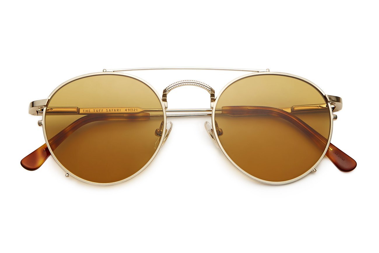 The Tuff Safari / Brushed Gold Havana Tortoise & Mustard Lens - Shade Files