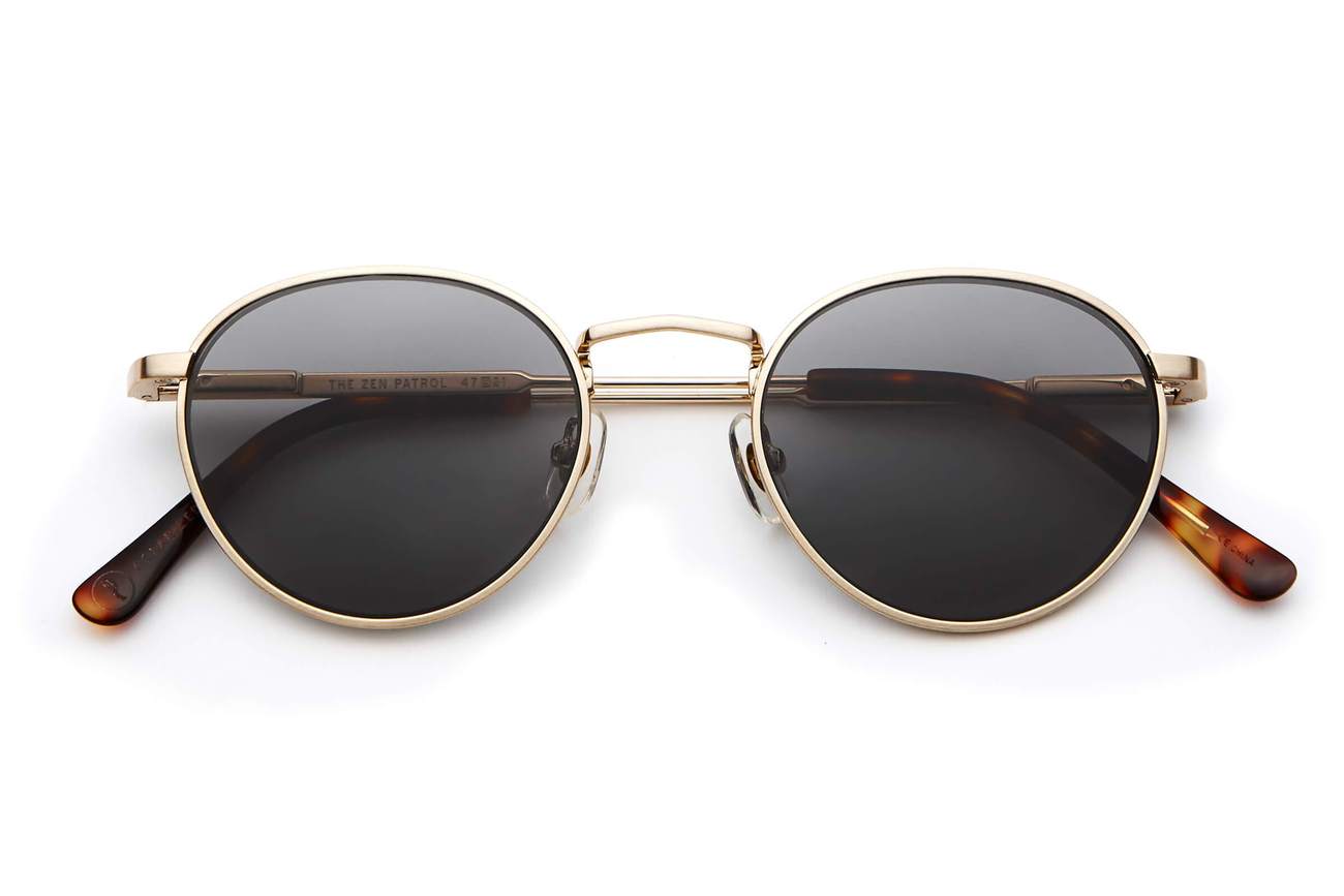 The Zen Patrol / Brushed Gold Tortoise Bio & Polarised Grey Lens - Shade Files
