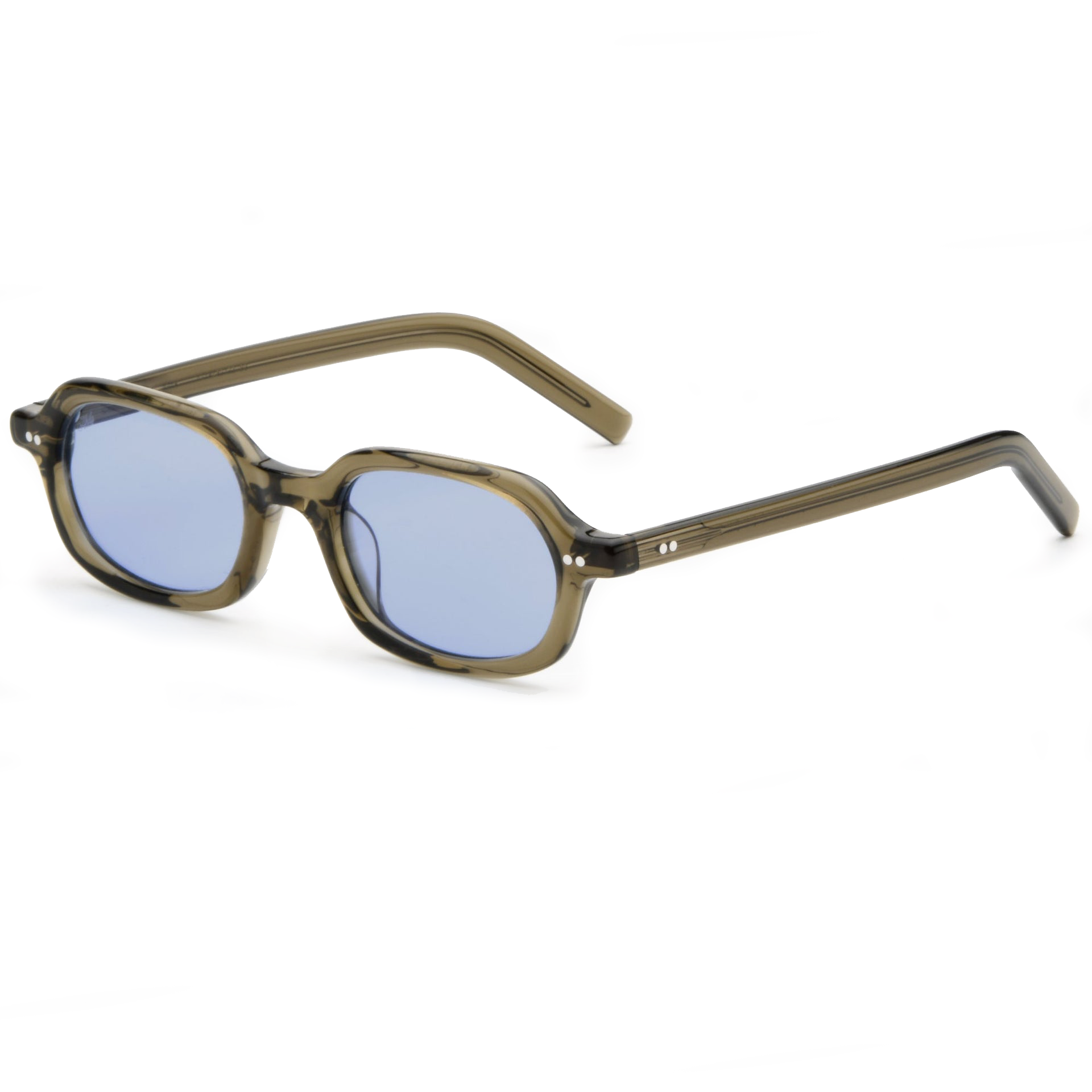 Psyche / Olive Green Acetate & Sky Blue Lens