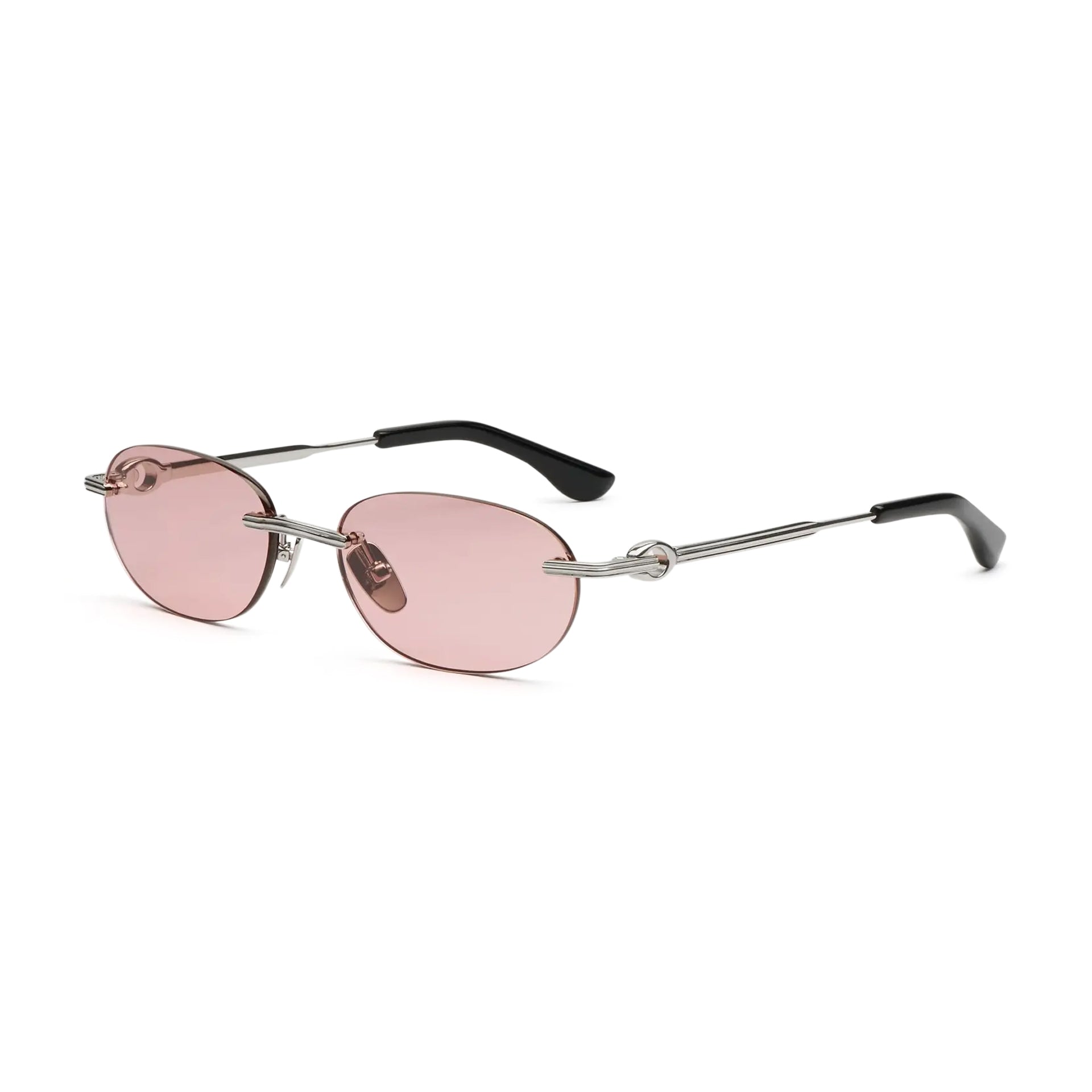 Cadenza Oval / Silver Titanium & Pink Lens