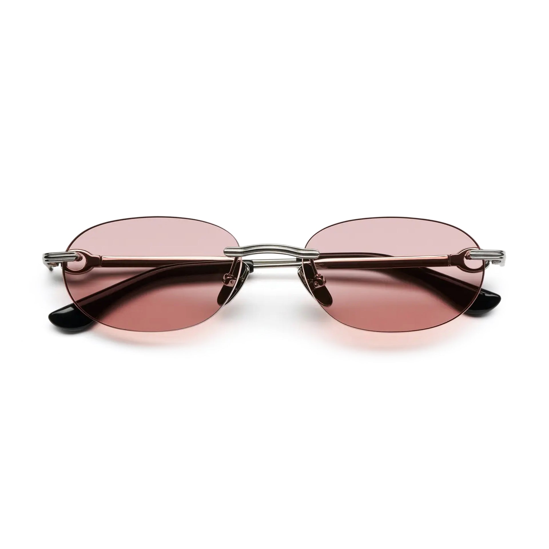Cadenza Oval / Silver Titanium & Pink Lens