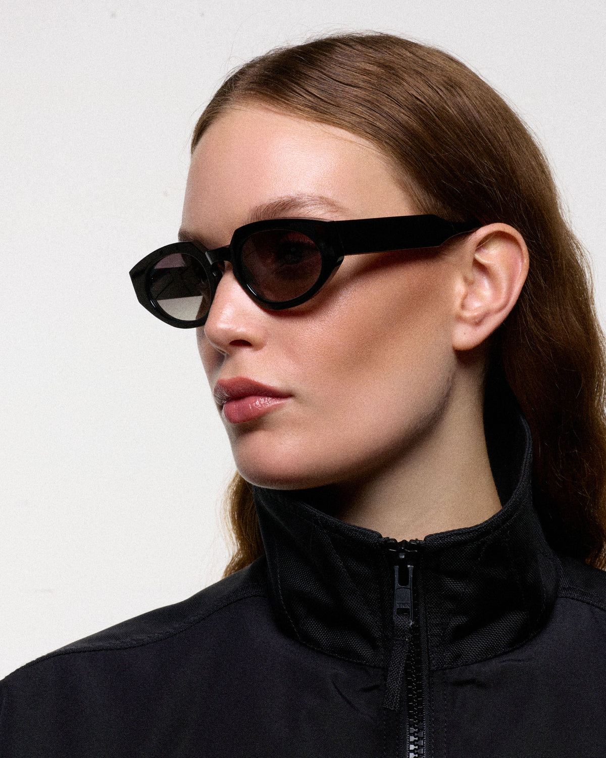Akira / Black Acetate & Grey Gradient Lens