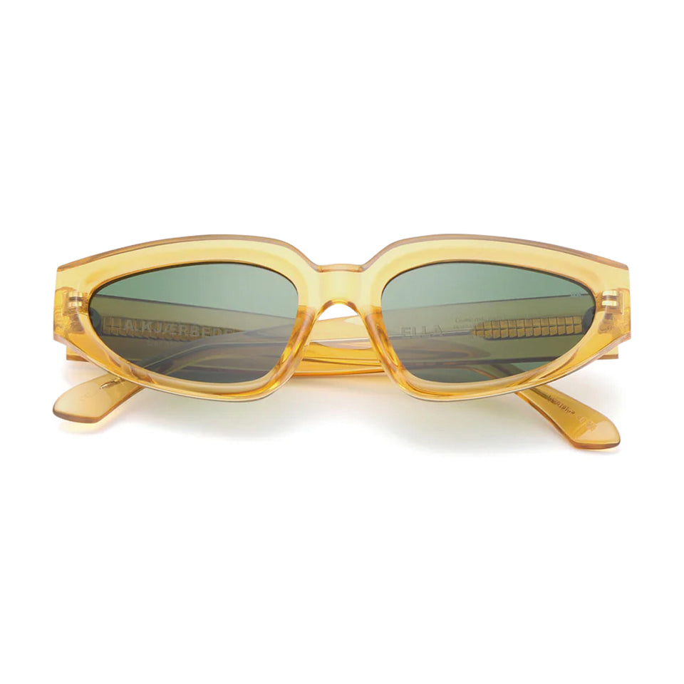 Ella / Yellow Transparent & Green Lens