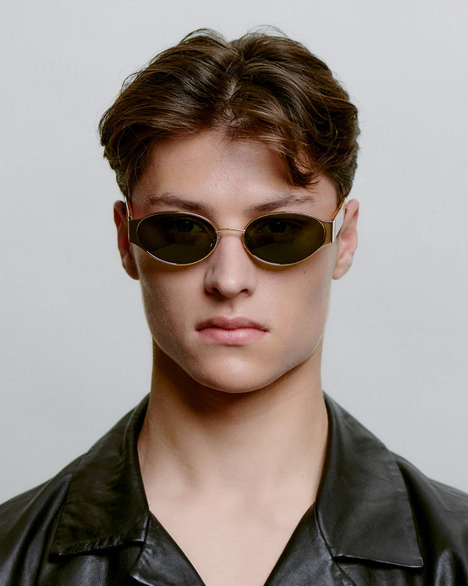 Bella / Gold Burnt Amber & Green Lens