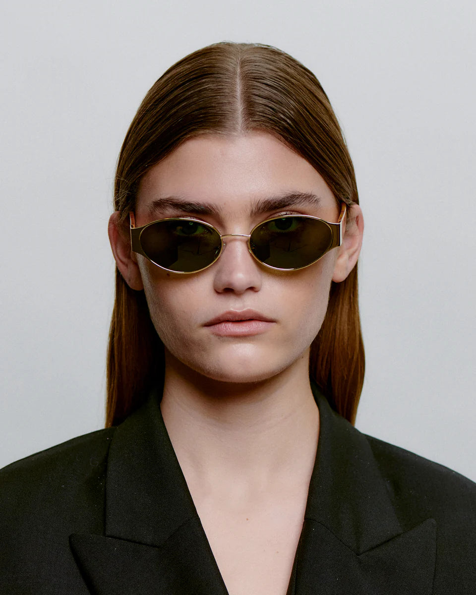 Bella / Gold Burnt Amber & Green Lens