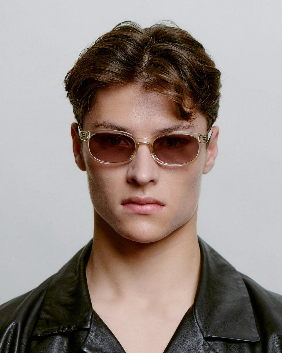 Charlie / Ecru Transparent & Brown Lens