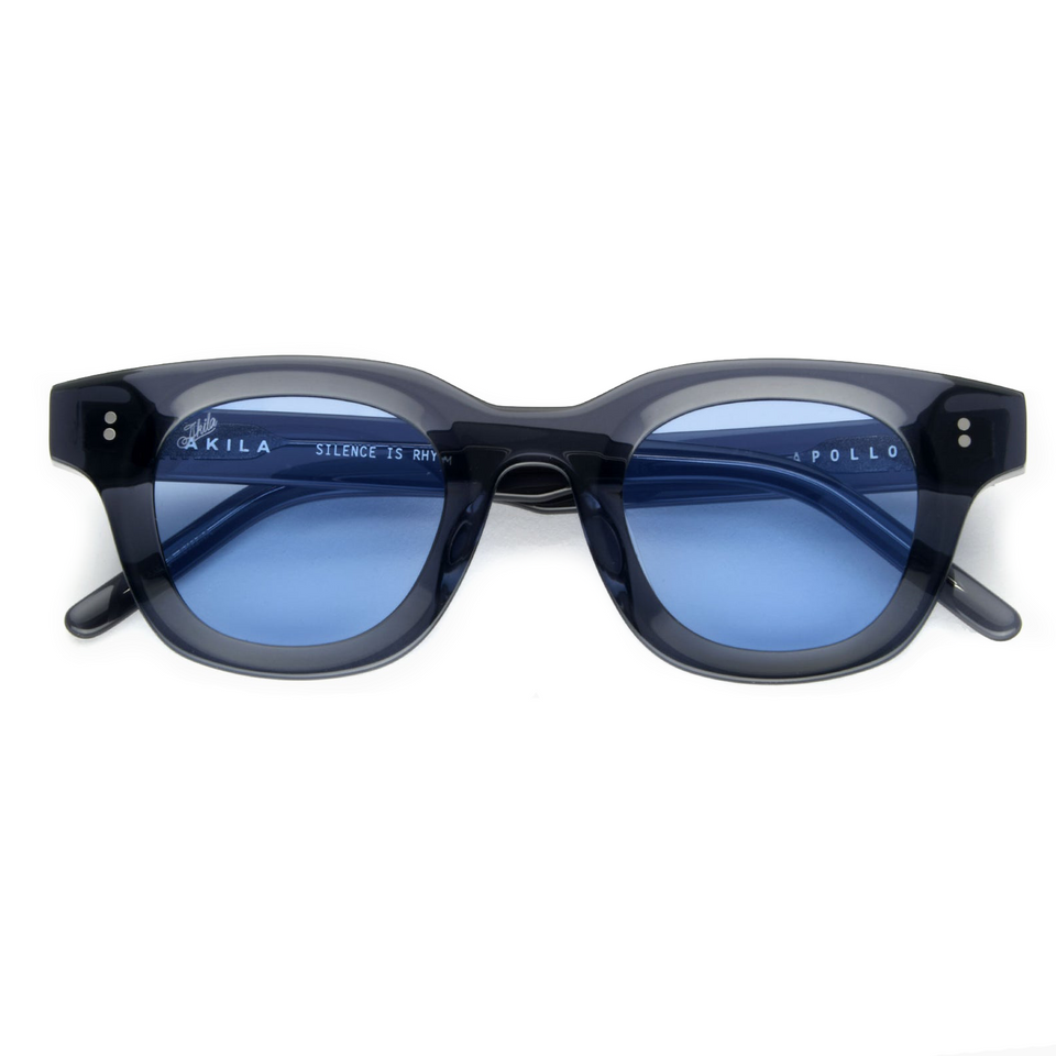 Apollo / Onyx Acetate & Sky Blue Lens