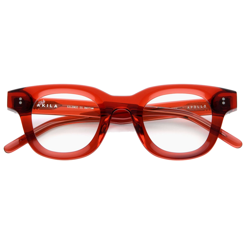 Apollo Optical / Red Acetate & Blue-Light Lens