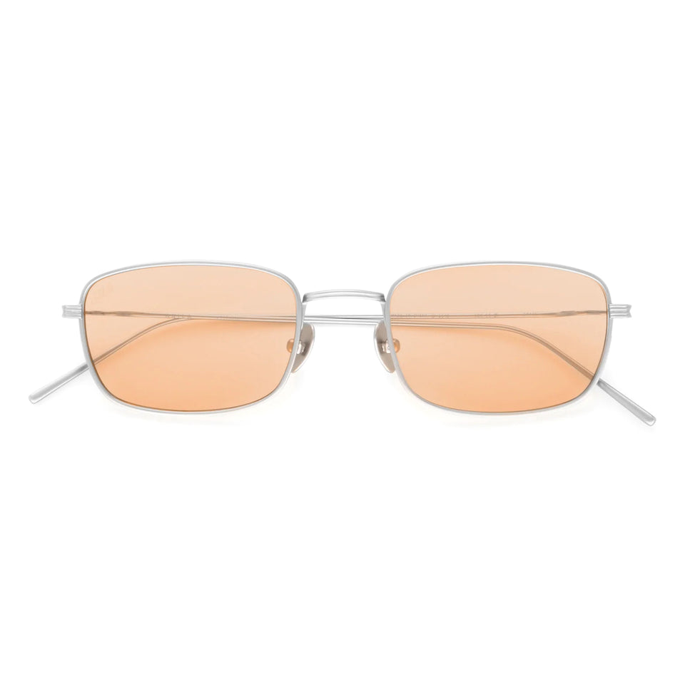 Grace / Matte Silver Titanium & Apricot Lens