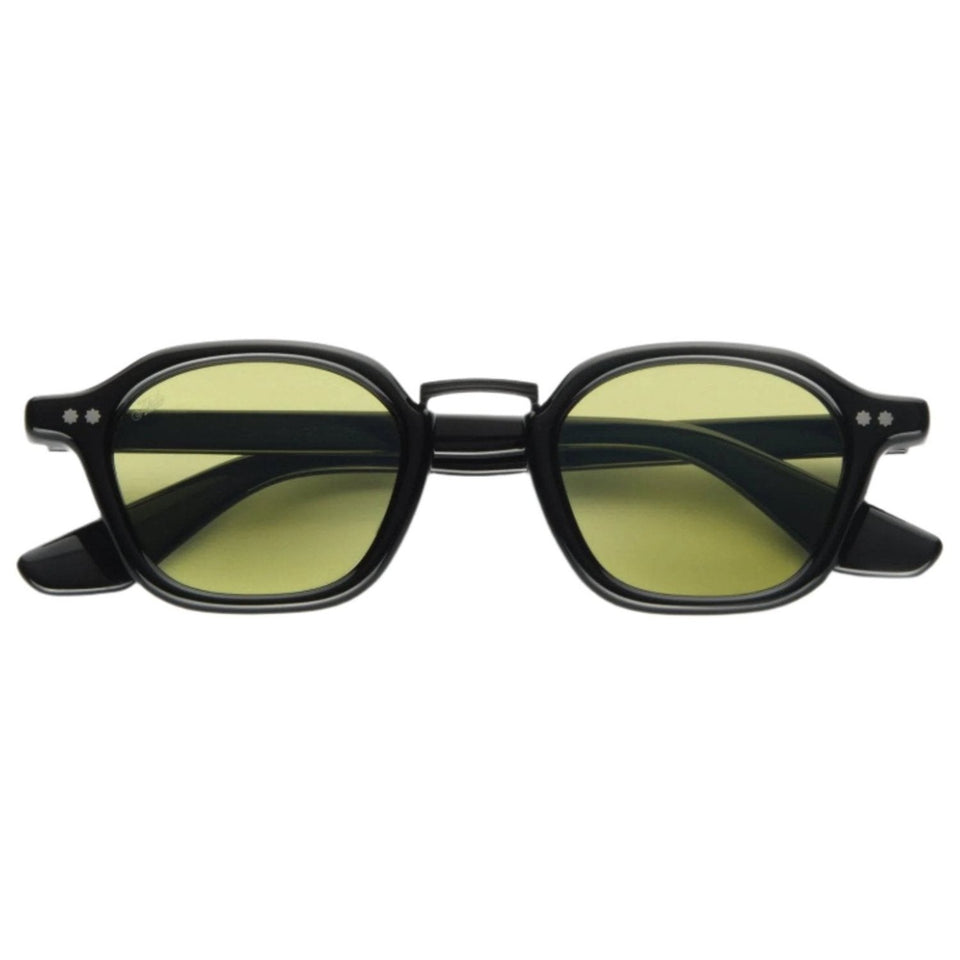 Iris / Black Acetate & Light Green Lens