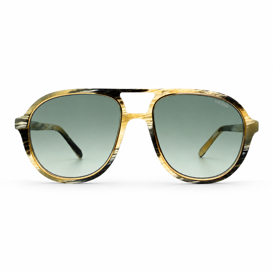 Koenji / Horn & Green Gradient Lens