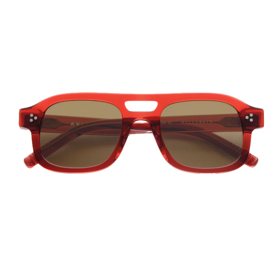 Dillinger / Red Acetate & Brown Lens