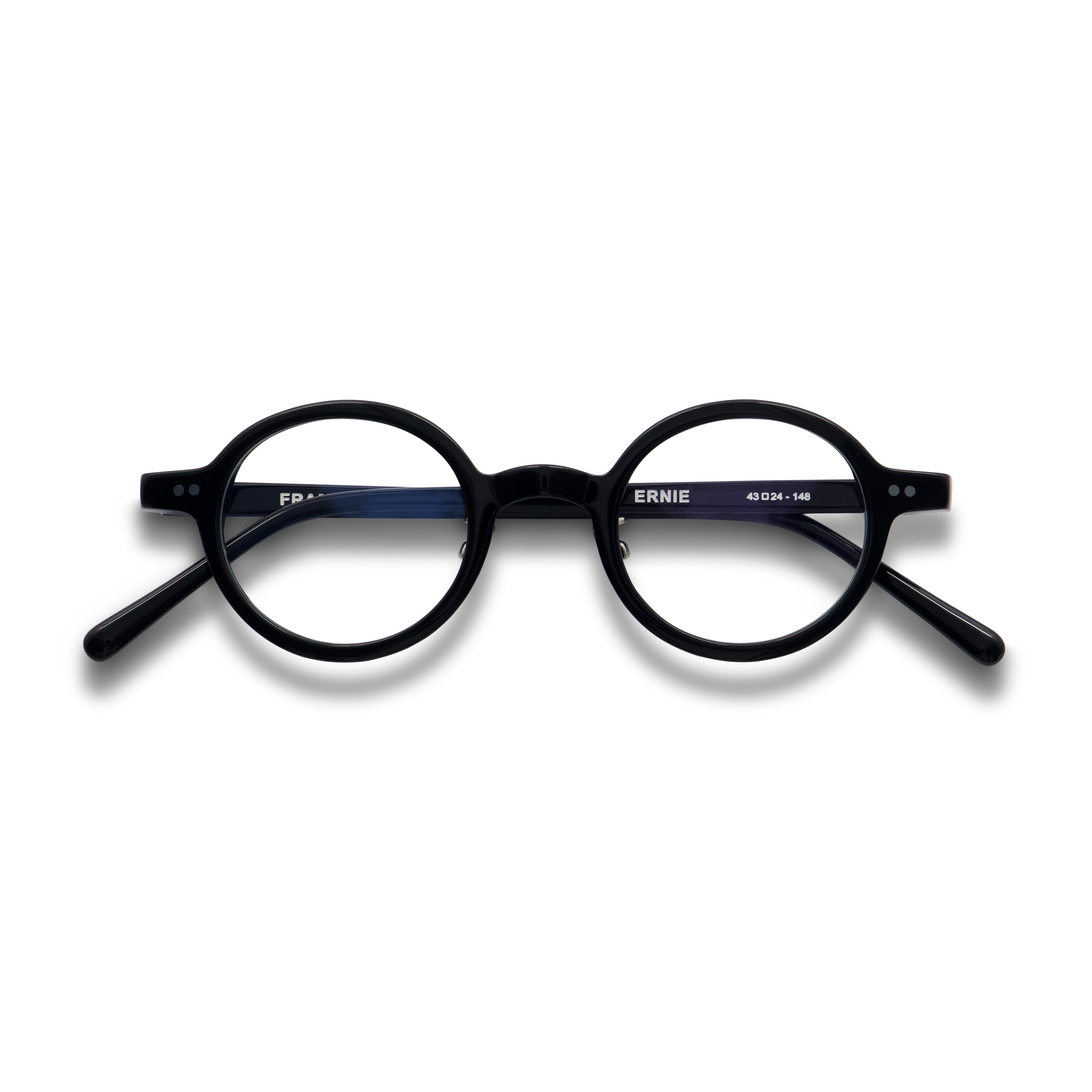 Ernie Optical / Black Acetate & Prescription Lens