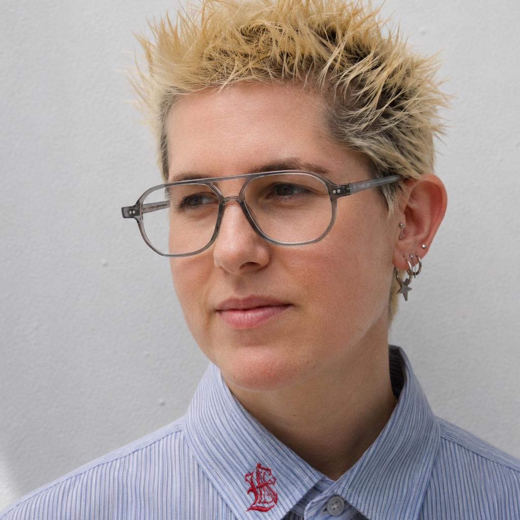 Walid Optical / Crystal Grey Acetate & Clear Lens