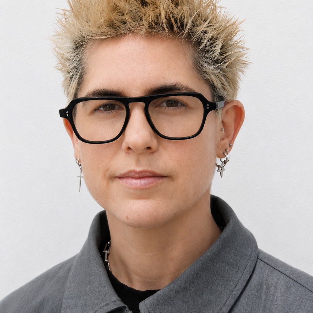 Ana Optical / Black Acetate & Clear Lens