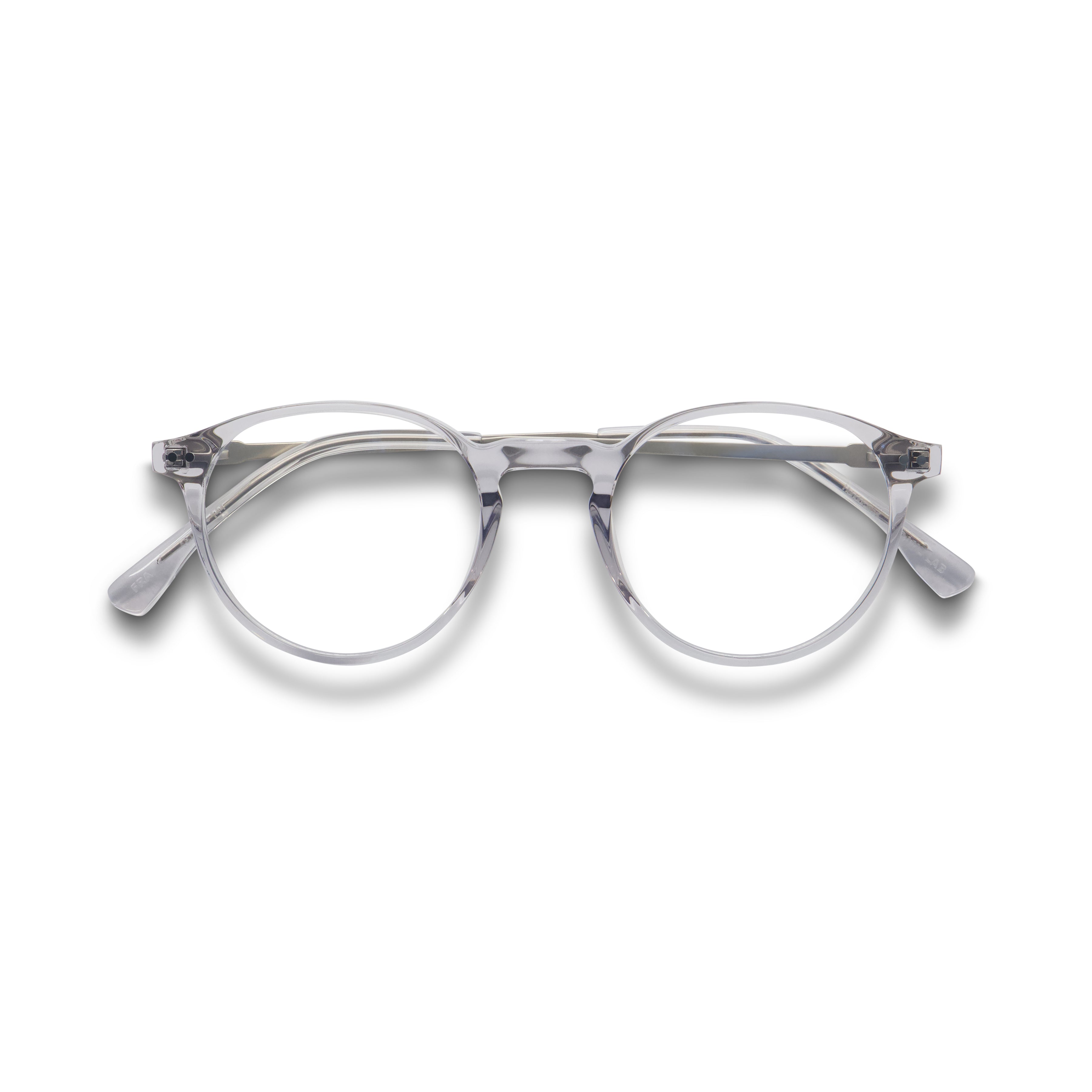 Frank Optical / Grey Smoke Acetate and Metal & Prescription Lens
