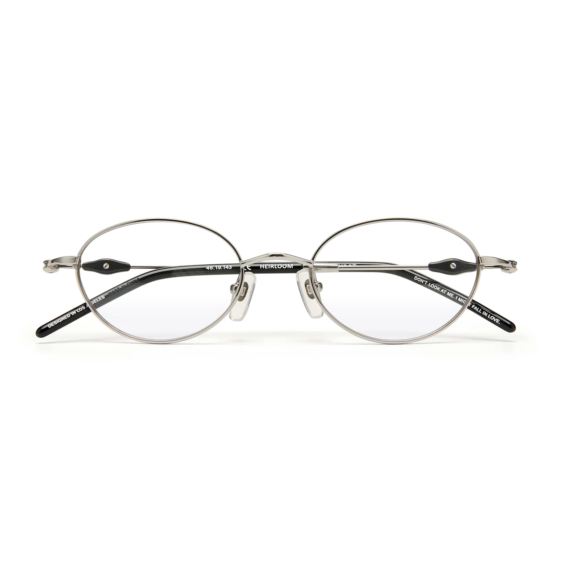 Heirloom Optical / Silver Black Titanium & Blue-Light Lens