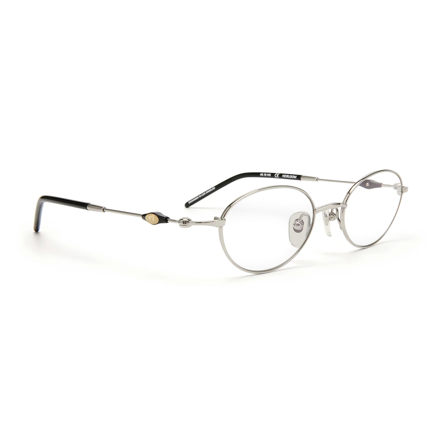 Heirloom Optical / Silver Black Titanium & Blue-Light Lens