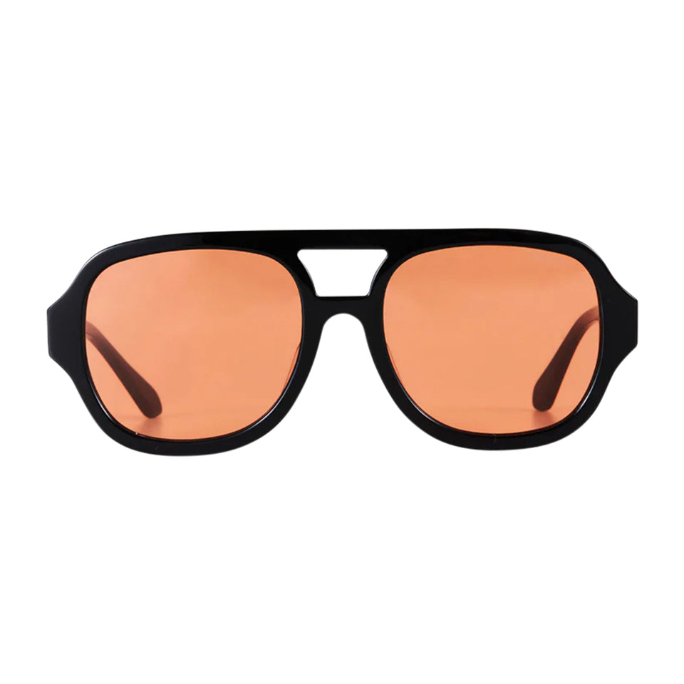 JimBob / Black Acetate & Orange Lens