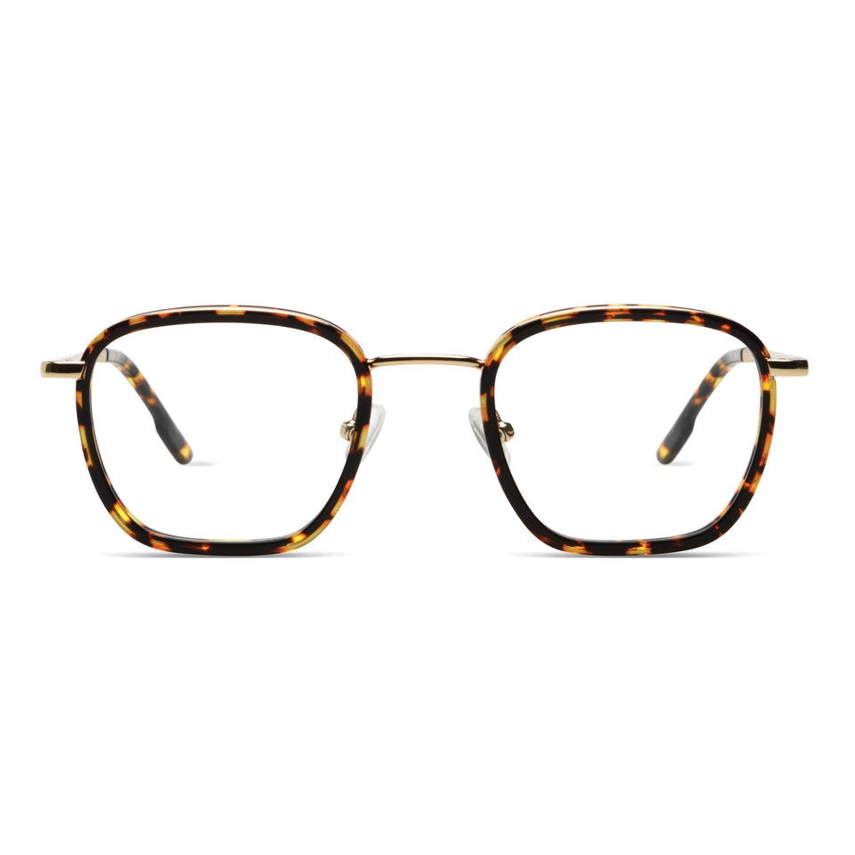 Adam Slims Optical / Flake White Gold Acetate & Blue-Light Lens