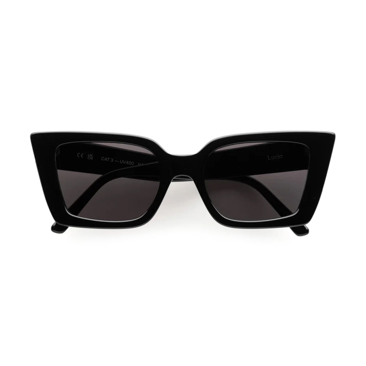 Lucia / Black Acetate & Black Lens