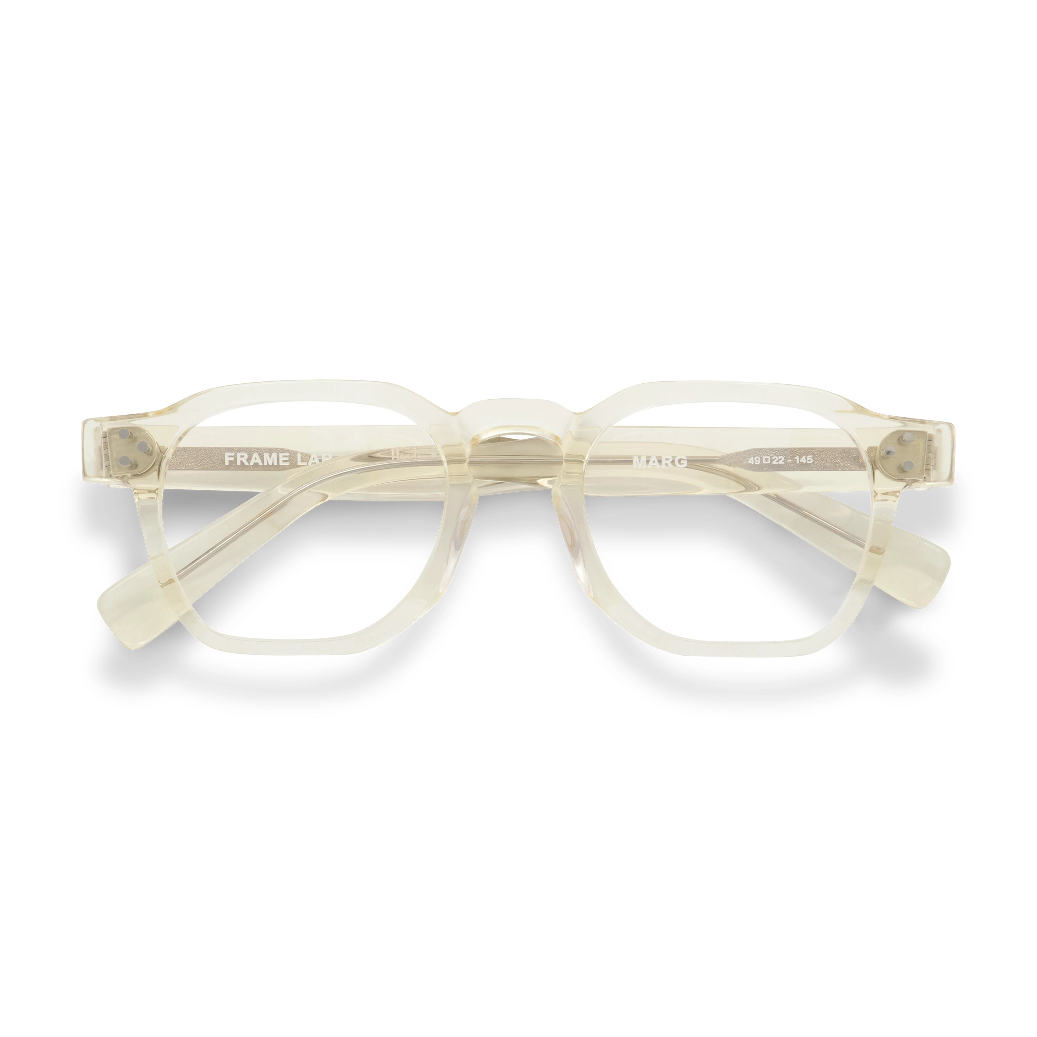 Marg Optical / Blonde Crystal Acetate & Prescription Lens