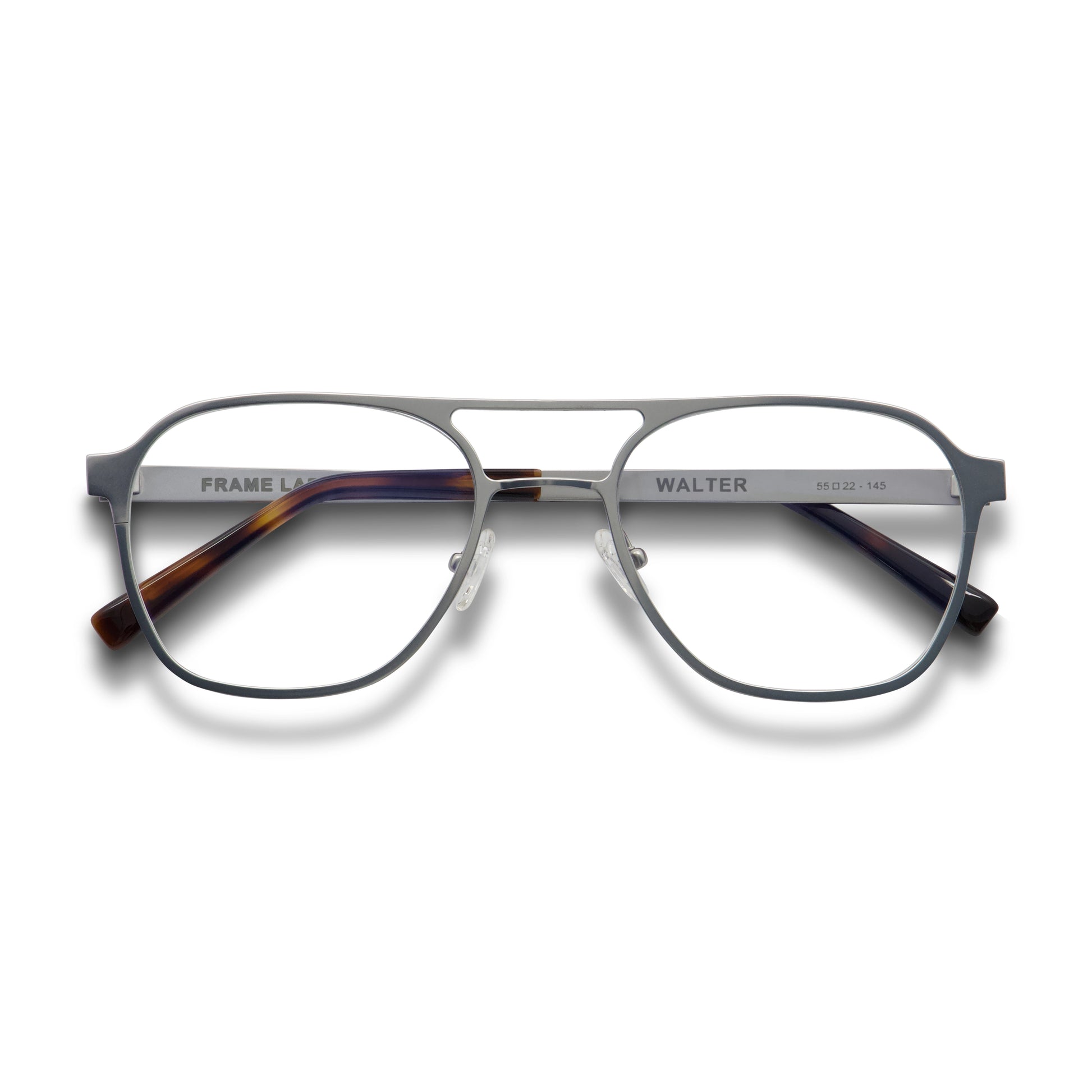Walter Optical / Brushed Silver Titanium & Prescription Lens