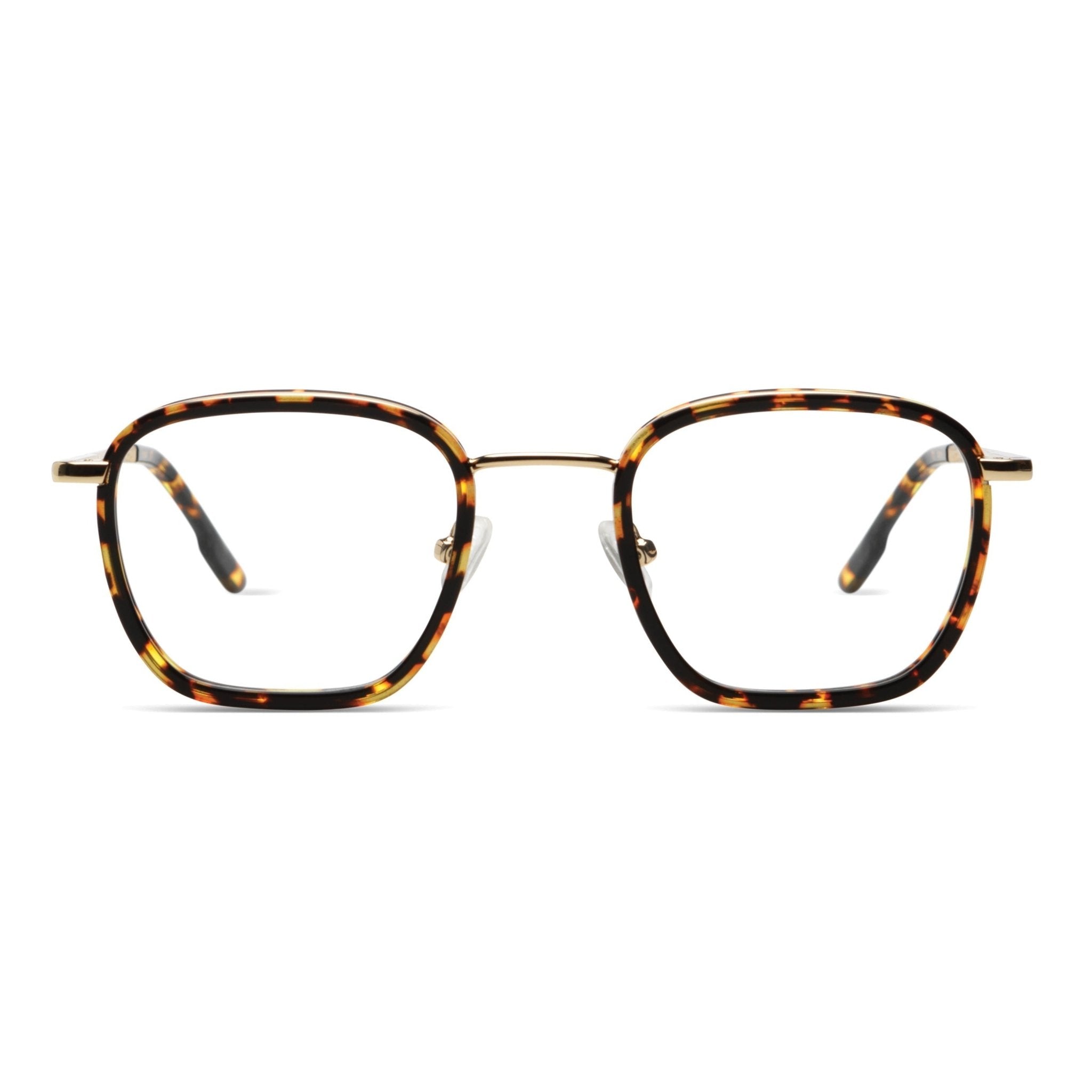 Adam Slims Optical / Flake White Gold Acetate & Blue - Light Lens - Shade Files