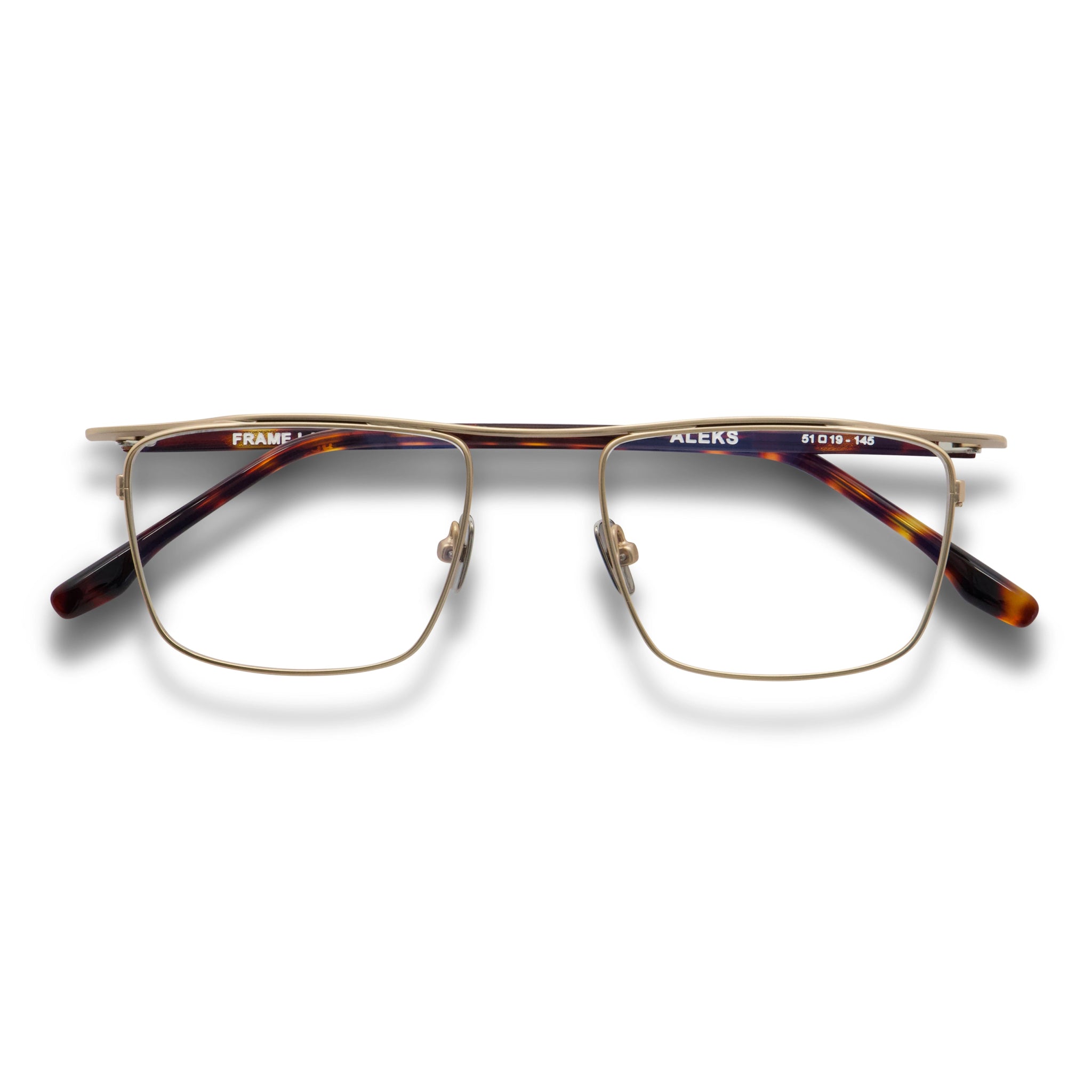 Aleks Optical / Gold Tortoise Titanium & Prescription Lens - Shade Files