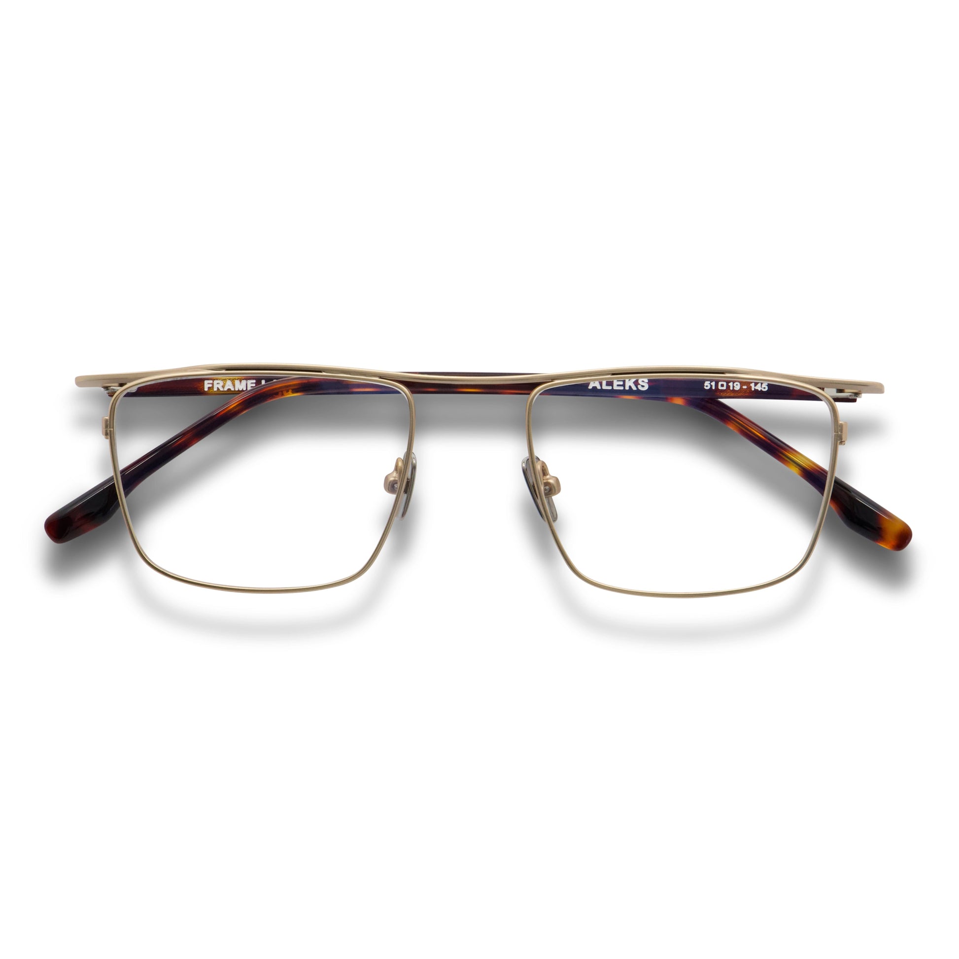 Aleks Optical / Gold Tortoise Titanium & Prescription Lens - Shade Files