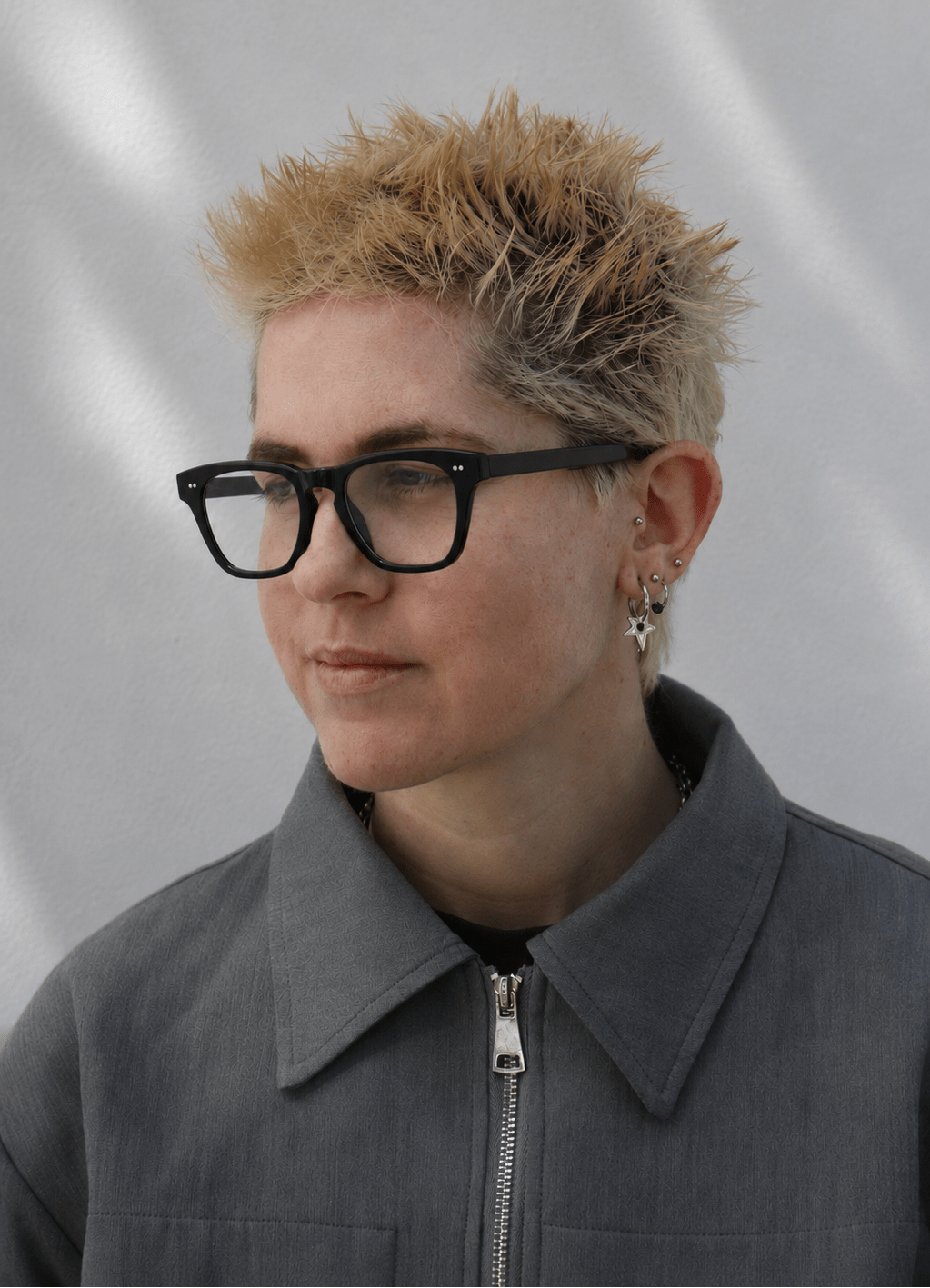 Amal Optical / Black Acetate & Clear Lens - Shade Files