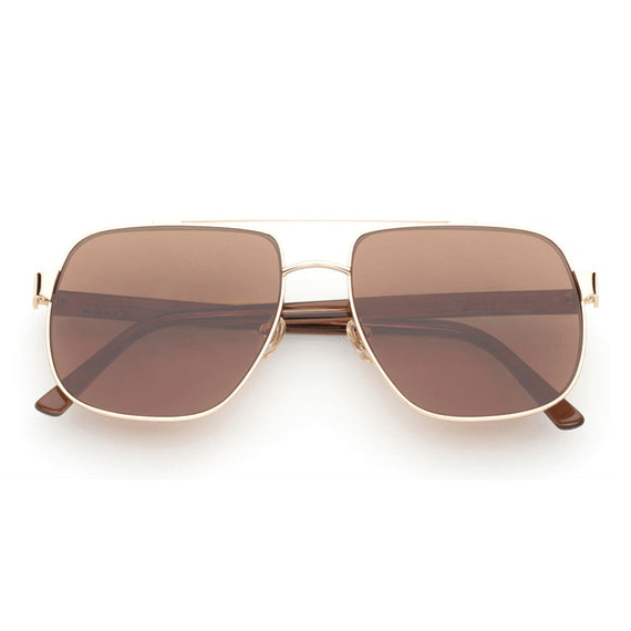 Amelia / Gold Metal & Brown Coffee Lens - Shade Files