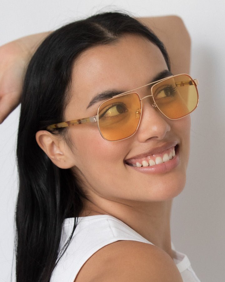 Amelia / Soft Gold Crème Brûlée & Yellow Lens - Shade Files