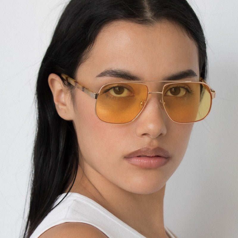 Amelia / Soft Gold Crème Brûlée & Yellow Lens - Shade Files