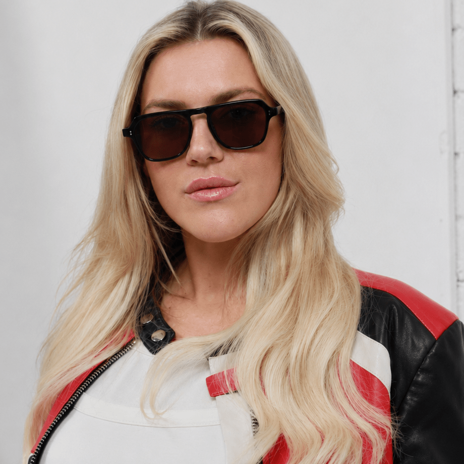 Ana / Black Acetate & Polarised Brown Lens - Shade Files