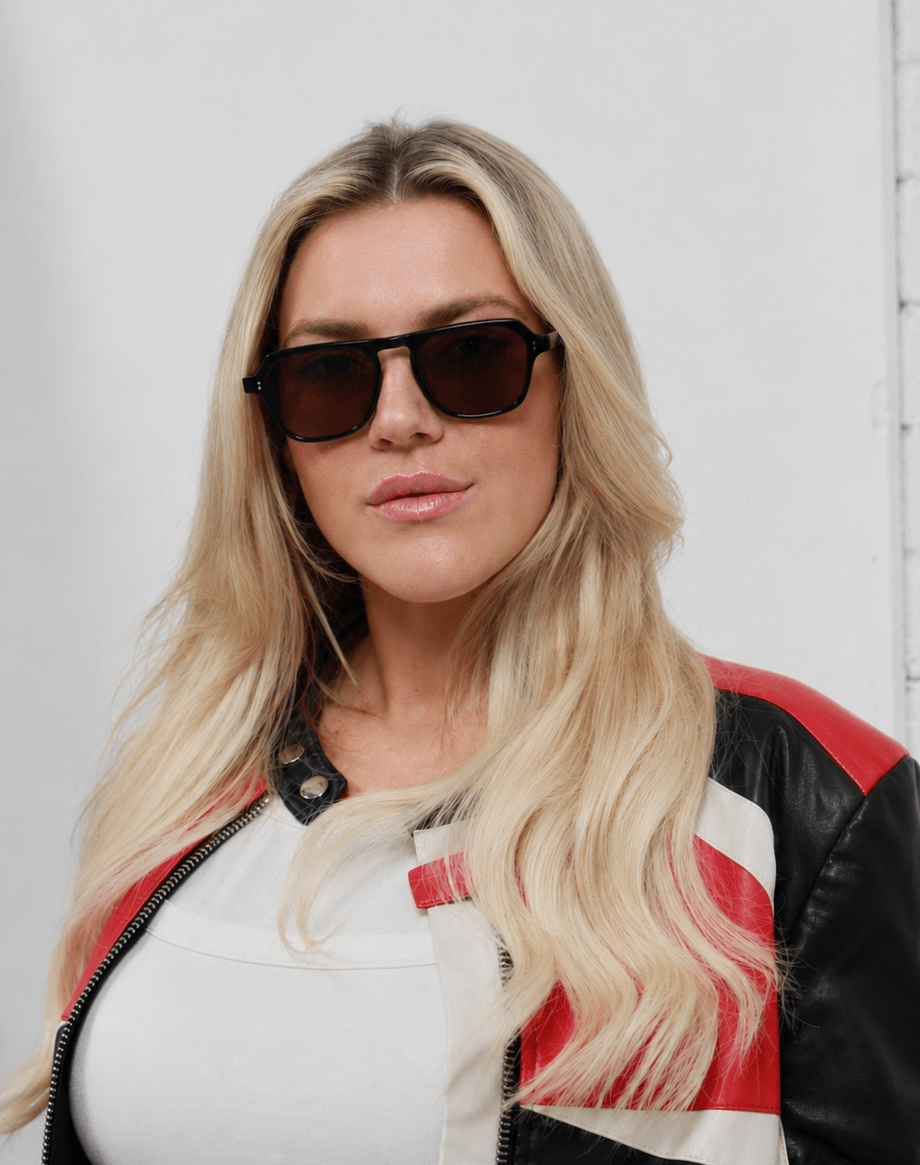 Ana / Black Acetate & Polarised Brown Lens - Shade Files