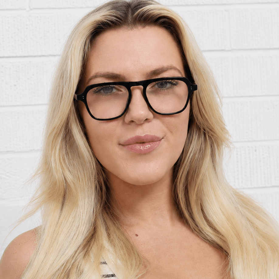 Ana Optical / Black Acetate & Clear Lens - Shade Files