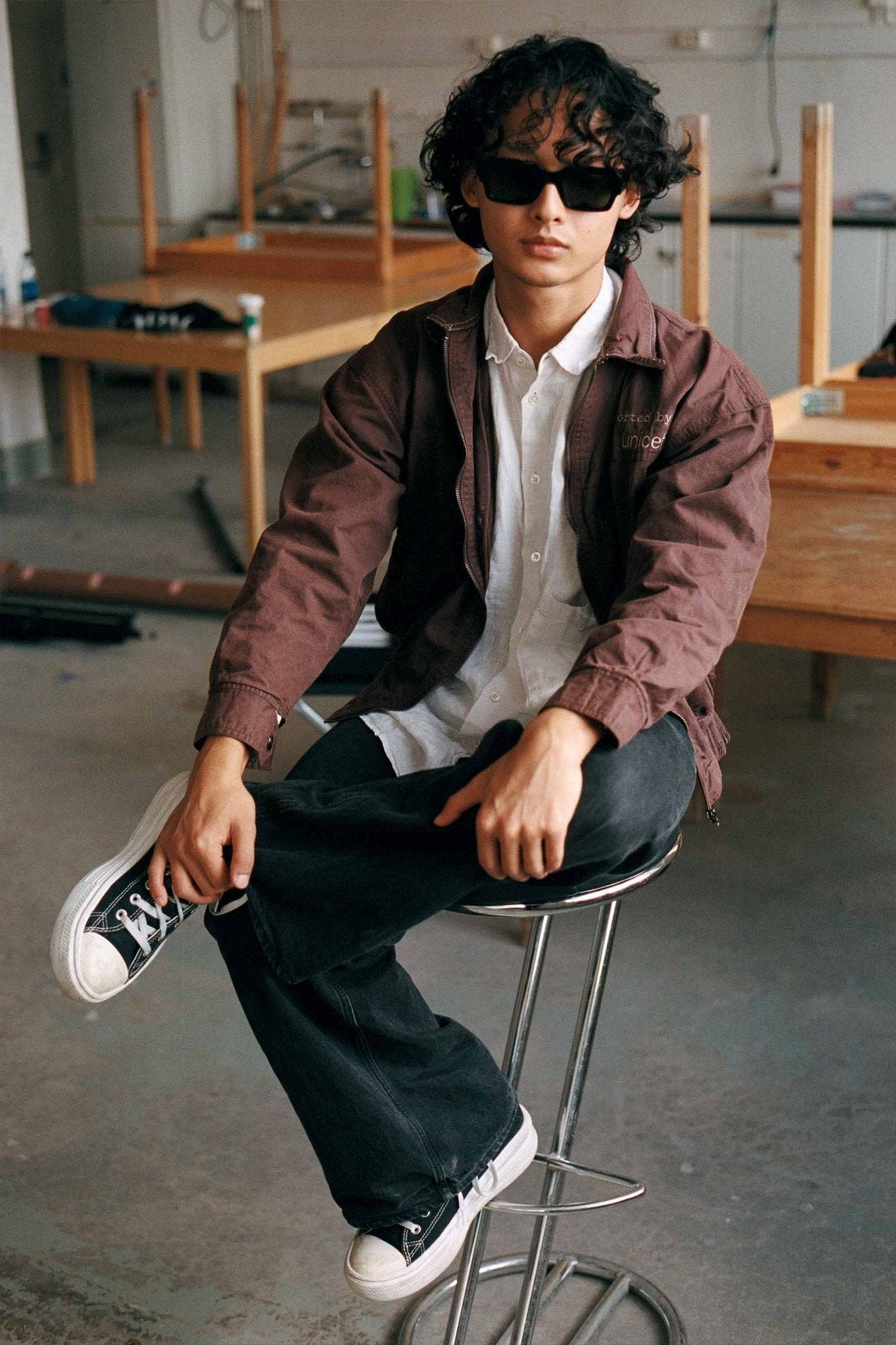 Apollo / Black Acetate & Green Solid Lens - Shade Files